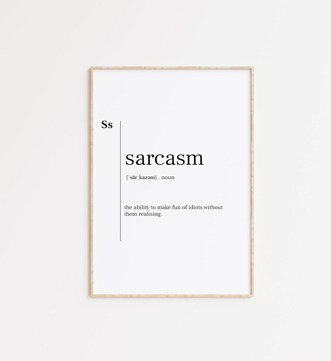 Sarcasm Sarcasm Print Sarcasm Poster Sarcasm Definition Etsy