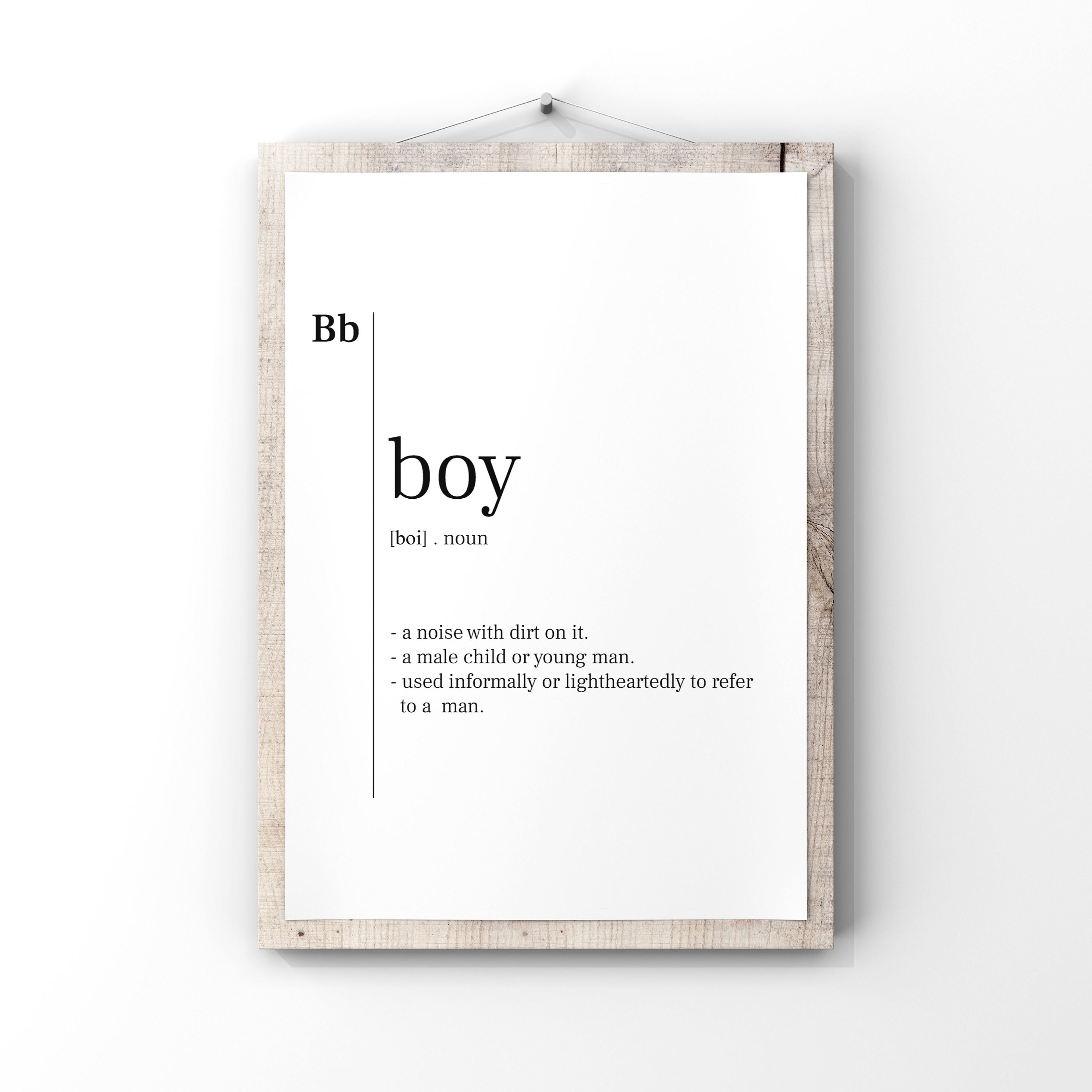 Boy Printboy Posterboy Definition Printdefinition Etsy