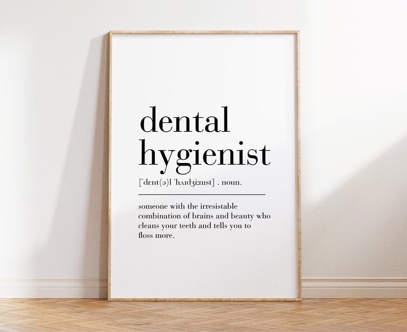 Dental Hygienist Definition Print Dental Hygienist Dental Etsy