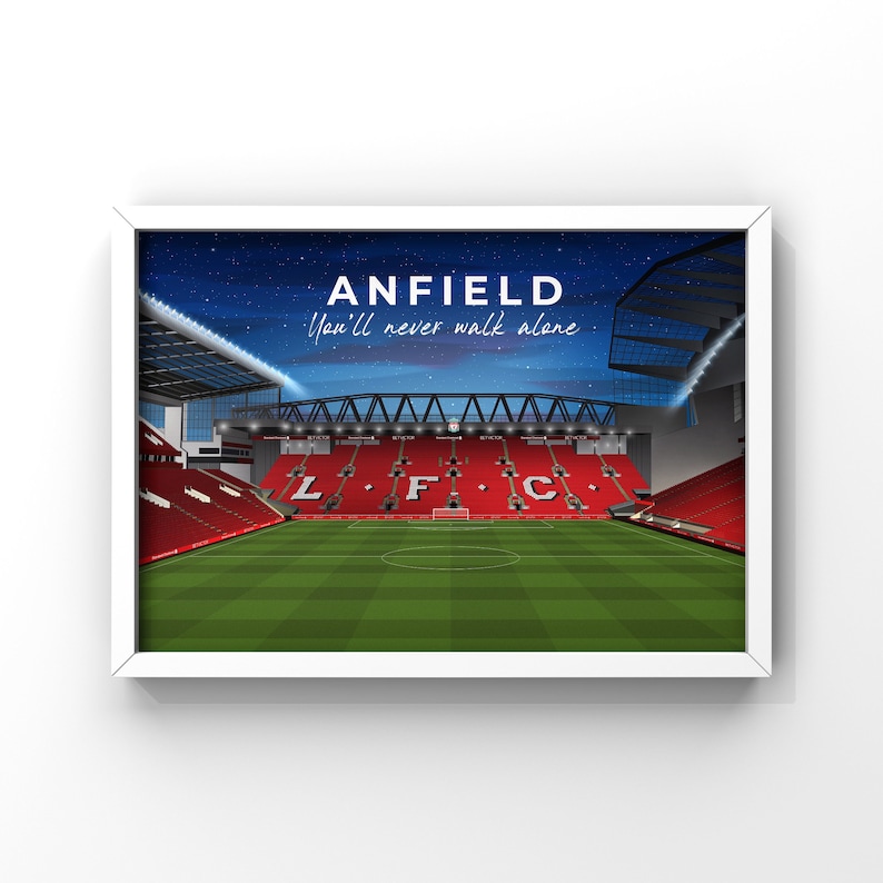 Liverpool Fc Poster This is Anfield Poster Illustrated Art - Etsy