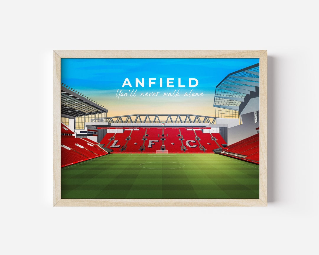 Liverpool Anfield Staidum Artwork, Anfield Print, Anfield Poster ...