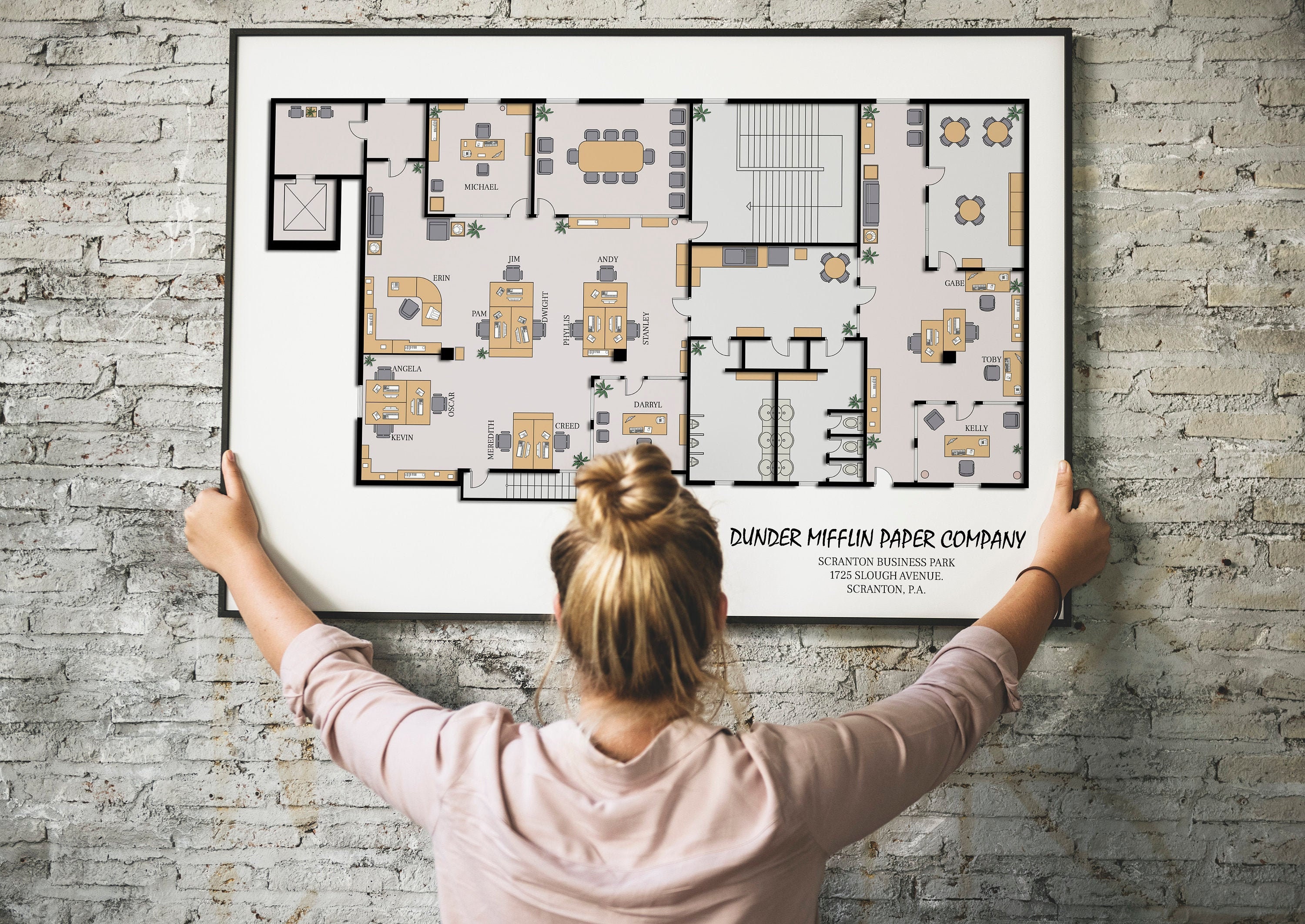 Dunder Mifflin Floor Plan Art Board Print for Sale by zoeandsons