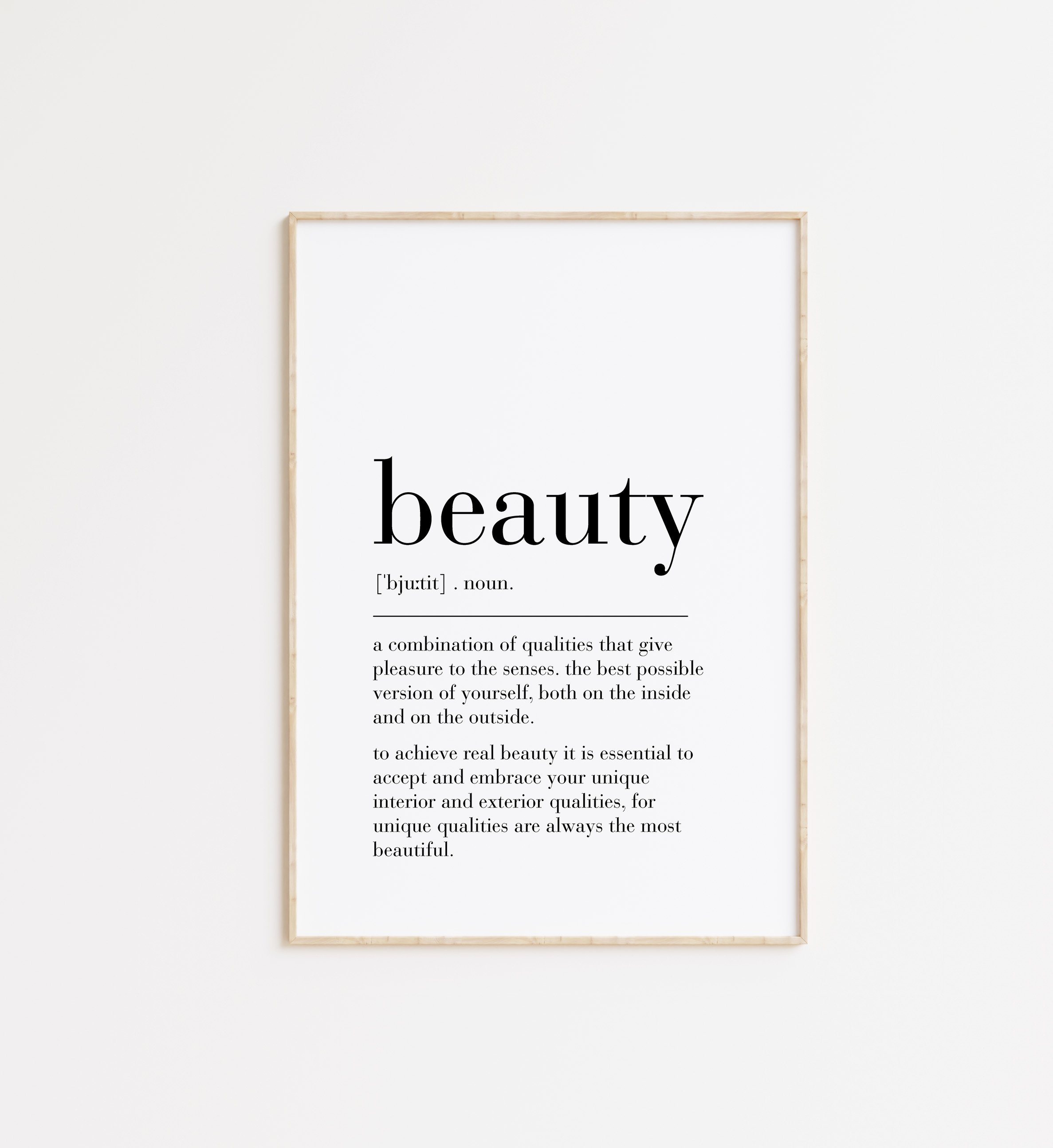 Moske Mild kærtegn Beauty Definition Print Definition Print Beauty Beauty - Etsy