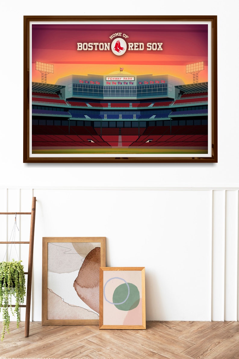 Fenway Park Boston Red Sox Wall Art Fenway Park Stadium Etsy