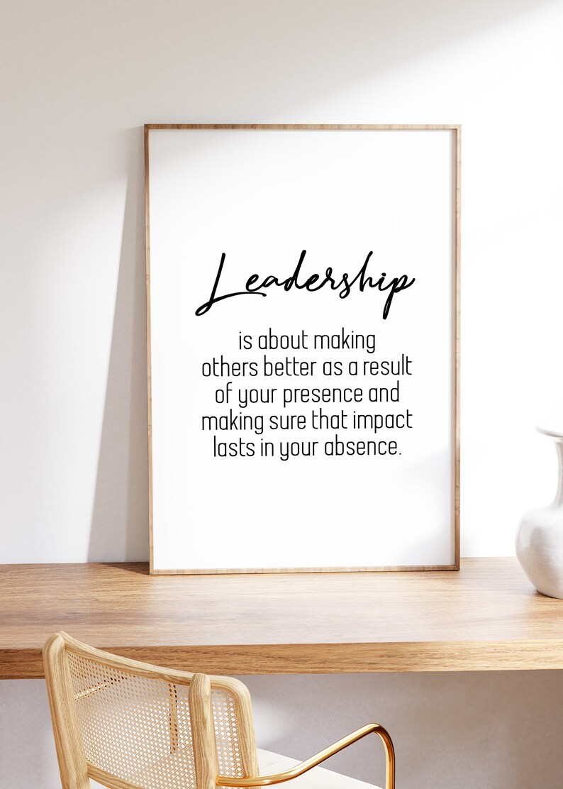 Leadership Print Leadership Quotes Leadership Poster Etsy