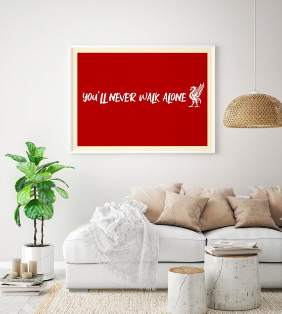 Liverpool Fc You Ll Never Walk Alone Song Lyrics Poster Etsy