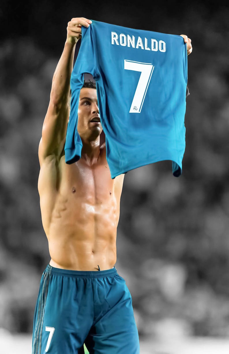 Cristiano Ronaldo Poster Real Madrid Print Home Decor DORM decor House Warming Gift Ronaldo wall art real madrid soccer