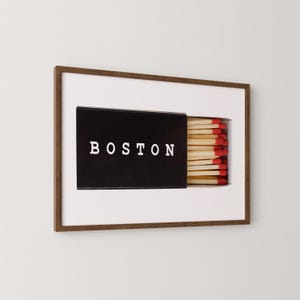 Boston City Matchbox Print, Boston Poster, Modern Wall Decor, City ...