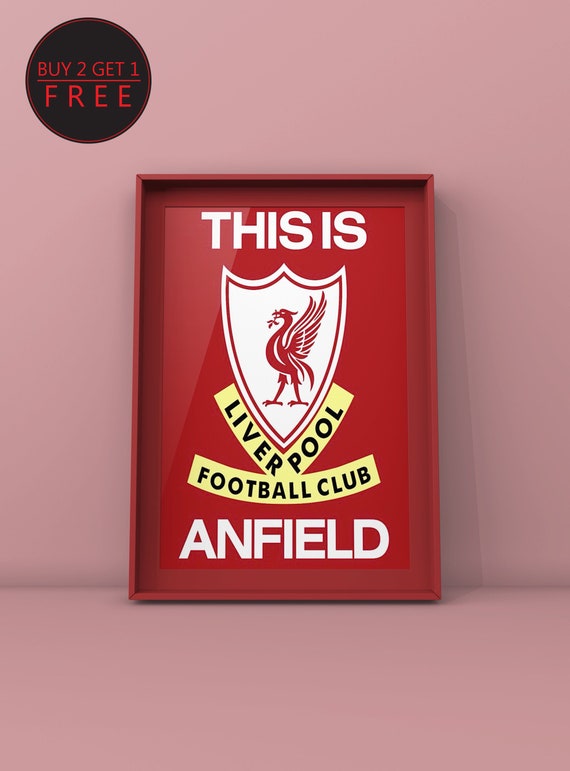 Liverpool Fc Poster This Is Anfield Poster Illustrated Art Etsy