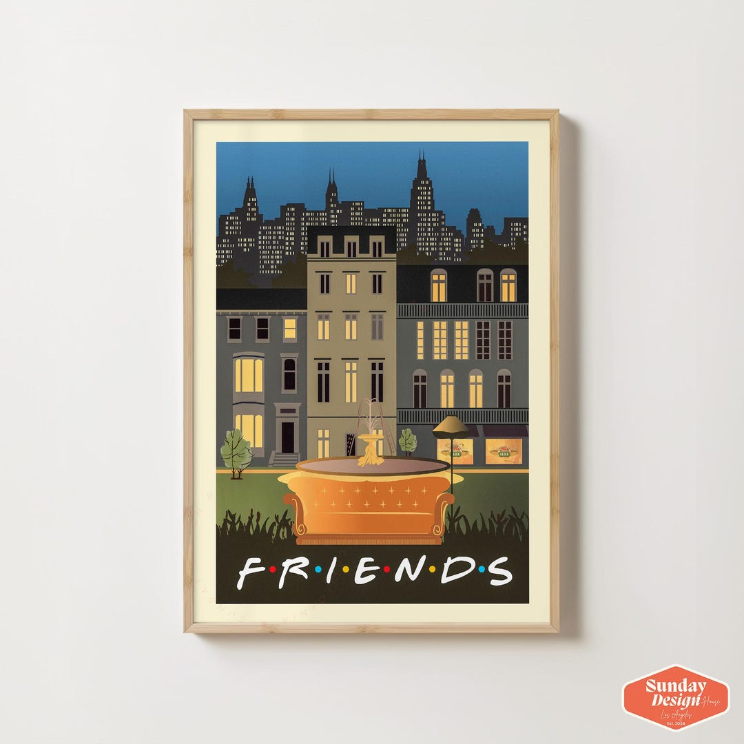 絵画 friends Friends Fountain New York Central Park, Friends TV Show Layout