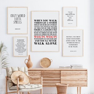 Liverpool Print, Gerry and the Pacemakers Inspired, Liverpool Fan, Football Print, Lyrics Print, Music Poster, You'll Never Walk Alone image 7