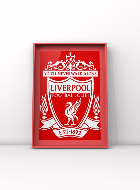 Liverpool Logo Plakat Anfield Road Poster Sie Werden Nie Etsy