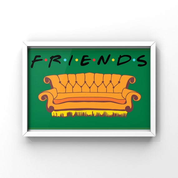 Central Perk Couch Art Poster Print Friends Tv Show Poster Etsy
