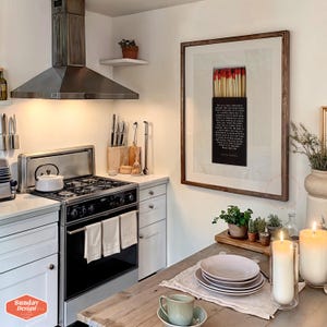 Eat at Local Anthony Bourdain Matchbox Quote Print, Kitchen Quotes Wall Artwork, Bourdain Poster image 8