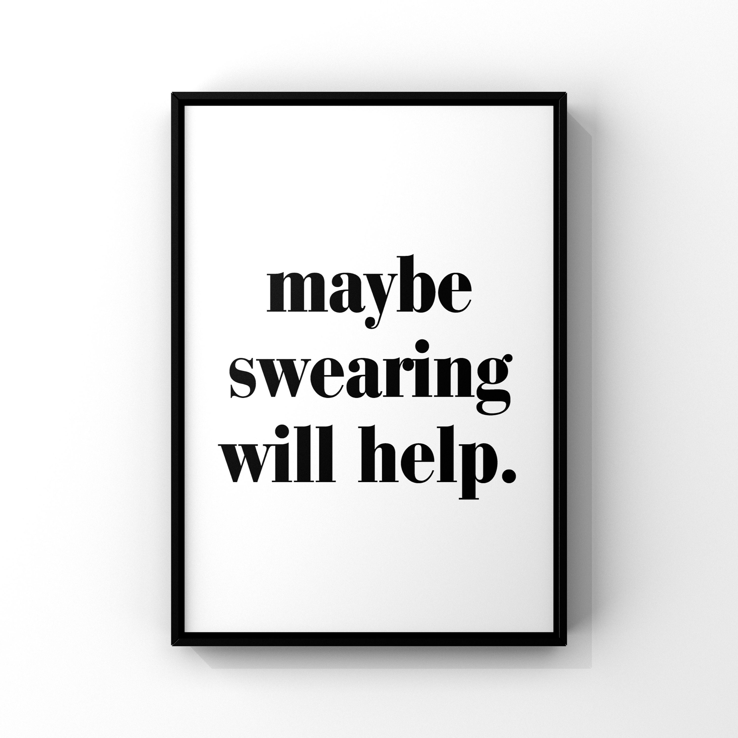 Art And Collectibles Digital Prints Prints Colourful Printable Wall Art Vibrant Maybe Swearing
