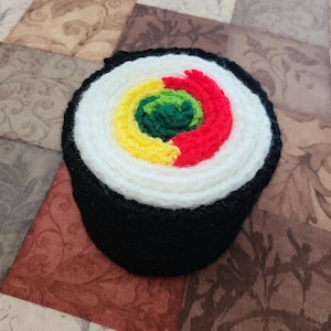 ADORABLE SUSHI SCARF (Knitted/Crocheted) Yummy California Roll