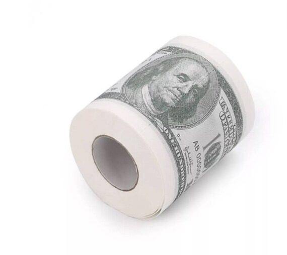 One Hundred Dollar Bill Toilet Paper Novelty Money Funny Roll Etsy