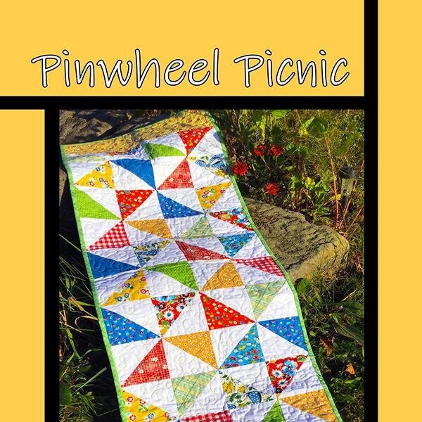 Pinwheel Picnic Table Runner Pattern for Villa Rosa Designs