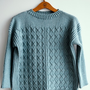 Simple Square Pullover | knitting pattern | chart | PDF download