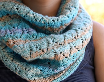 Summer Ocean - easy cowl pattern | quick & simple pattern | PDF download