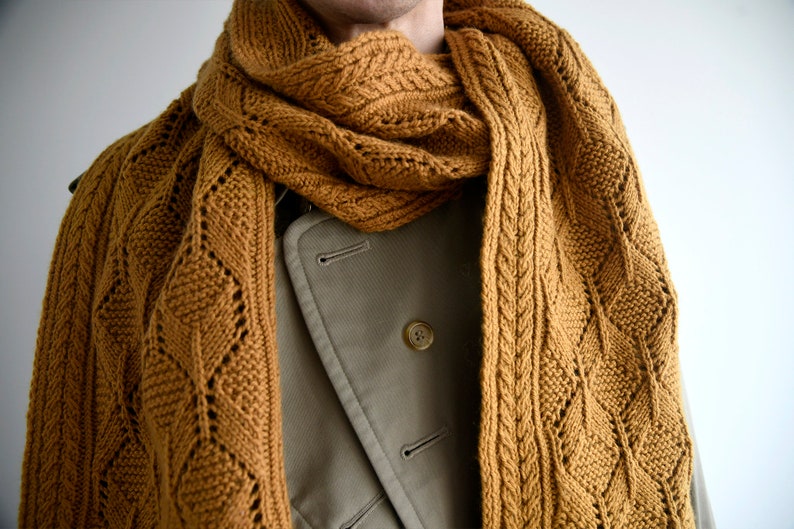In the Rye Scarf knitting pattern chart PDF download image 1