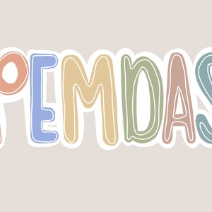Pegatina PEMDAS