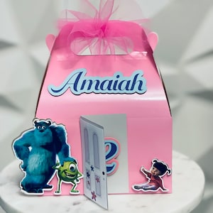Monster Inc Box 6 set/ Candy Box Monster Inc / Boo Party Decorations