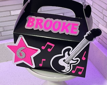 Rock'n Roll Gable Box Set: Personalized Birthday Party Favor