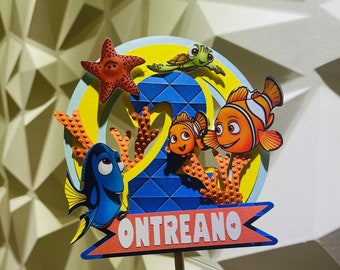 Personalized Nemo Cake Topper: Under the Sea Party Decor