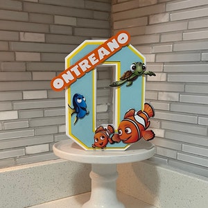 Nemo 3D Letter  / Finding Nemo Custom 3D letter / Numbers and Letters 3D / Letters Party Decorations