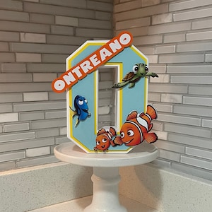 Carta 3D de Nemo / Buscando a Nemo Carta 3D personalizada / Números y letras 3D / Cartas Decoraciones de fiesta