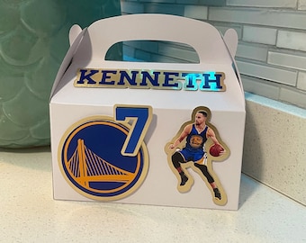 Golden State Party Favor Box: Basketball Team Candy Box, Set of 8