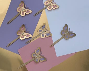 Set of 12 Butterfly cupcake topper/ Party Decoration