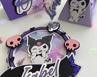 Kuromi Inspired Cake Topper, Personalized Birthday Party Decor