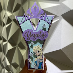 Frozen 3D Letter  / Elsa 3D letter / Numbers and Letters 3D / Letters Party Decorations