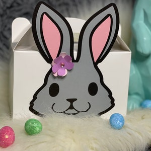 Bunny Candy Box Set of 8/ Rabbit Gable box/ Happy Bunny Candy box /Spring treat Box/Easter Party Flavor