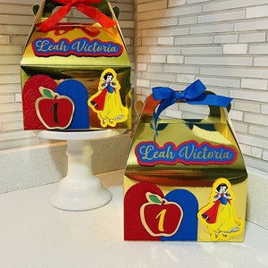 Caja de fiesta de Blancanieves (juego de 6)/Caja de dulces de Blancanieves/Decoraciones para fiestas