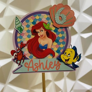 The Little Mermaid cake topper/ Mermaid cake topper/ Mermaid Party Decorations/ Ariel Cake topper