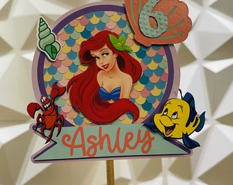 Ariel Cake Topper: Mermaid Party Decorations