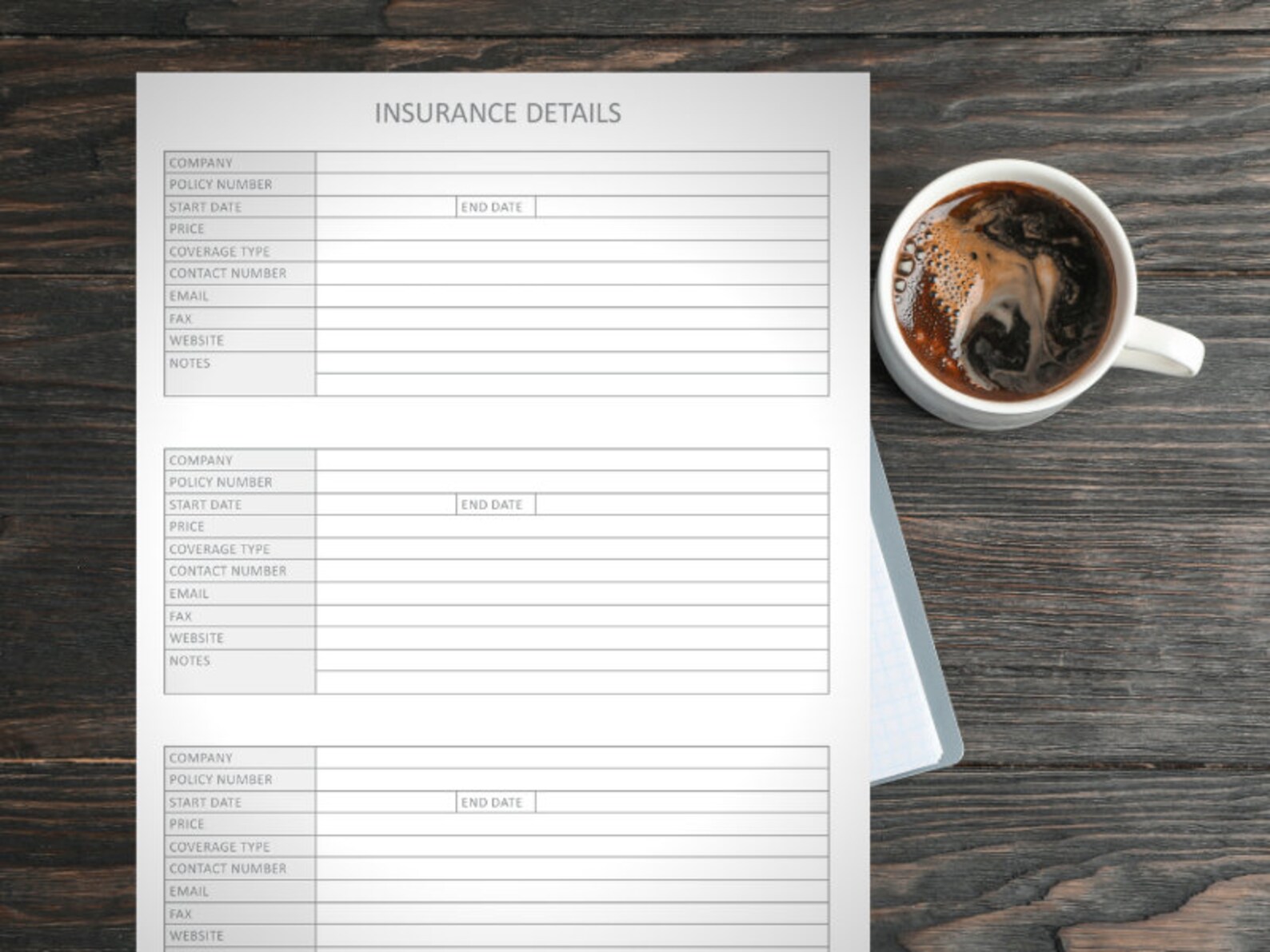 Firearms Record Log Printable Digital Instant Download | Etsy