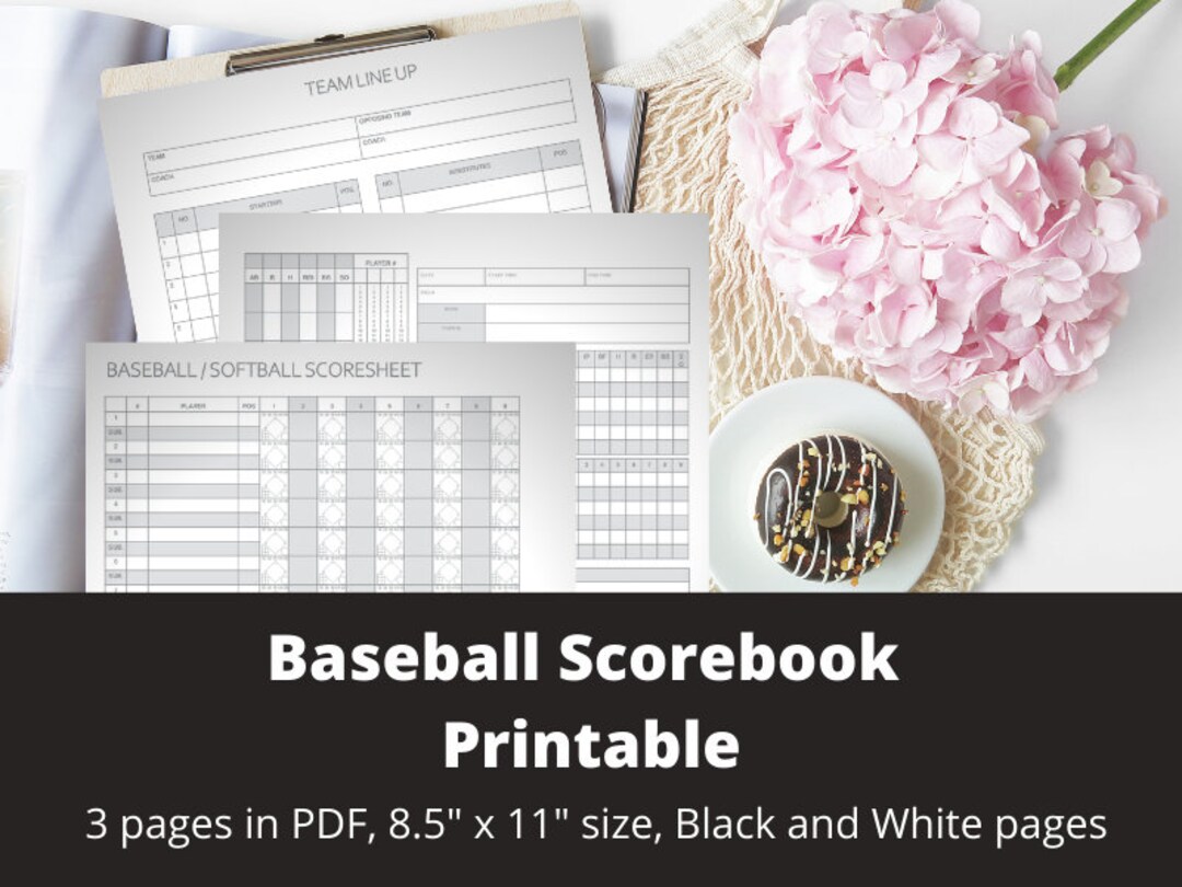Baseball Scorebook Printable Digital Instant Download - Etsy