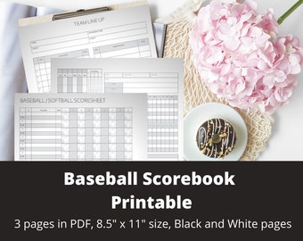 Baseball Scorebook - Etsy