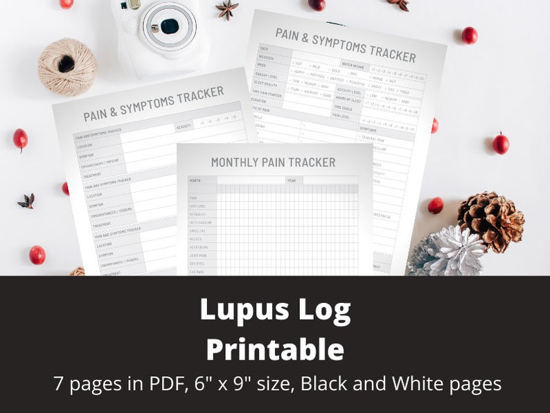 Lupus Log Printable Symptom Tracker Chronic Illness - Etsy