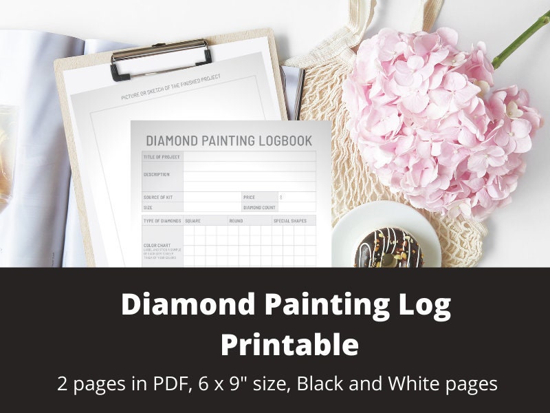 Diamond Painting Log Book, Printable PDF 