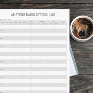 Amateur Radio Station Logbook Printable, Digital, Instant Download ...