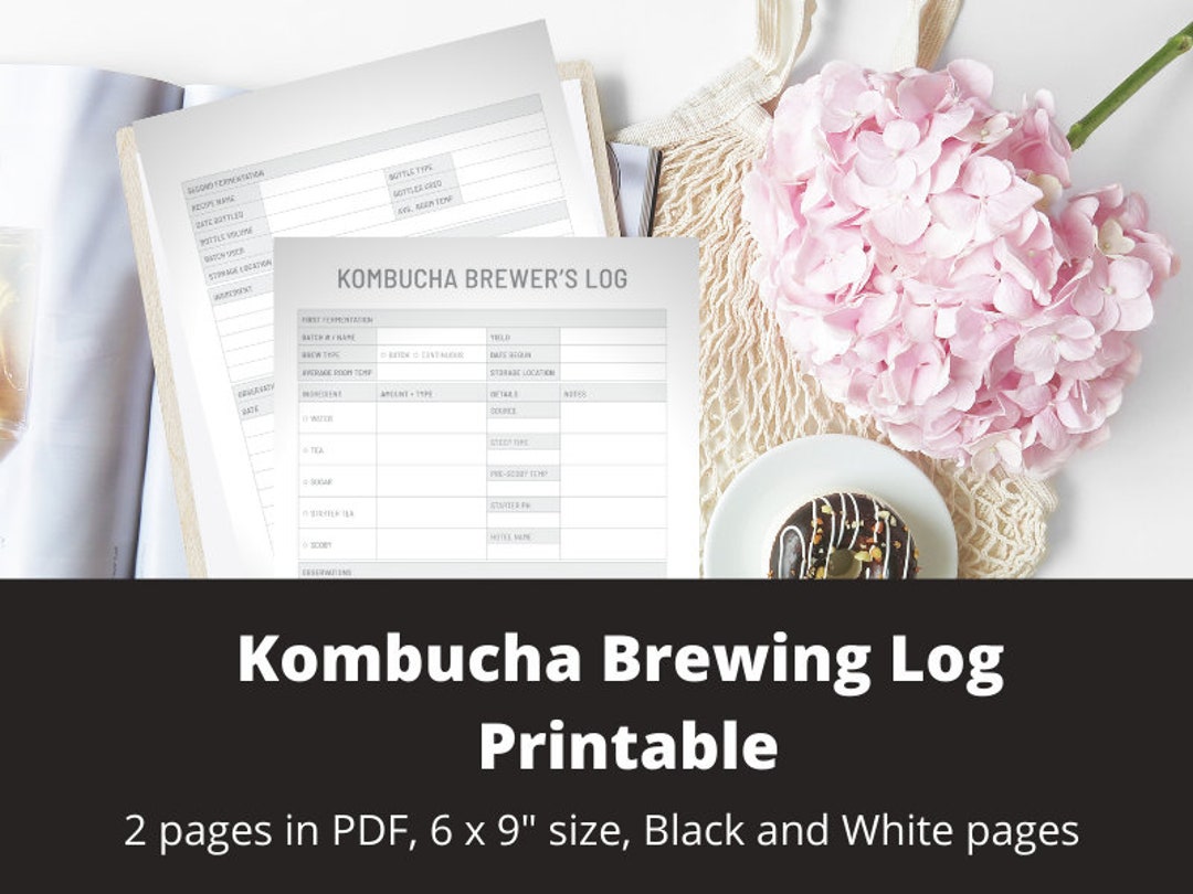 Kombucha Brewing Log Printable, Digital, Instant Download - Etsy