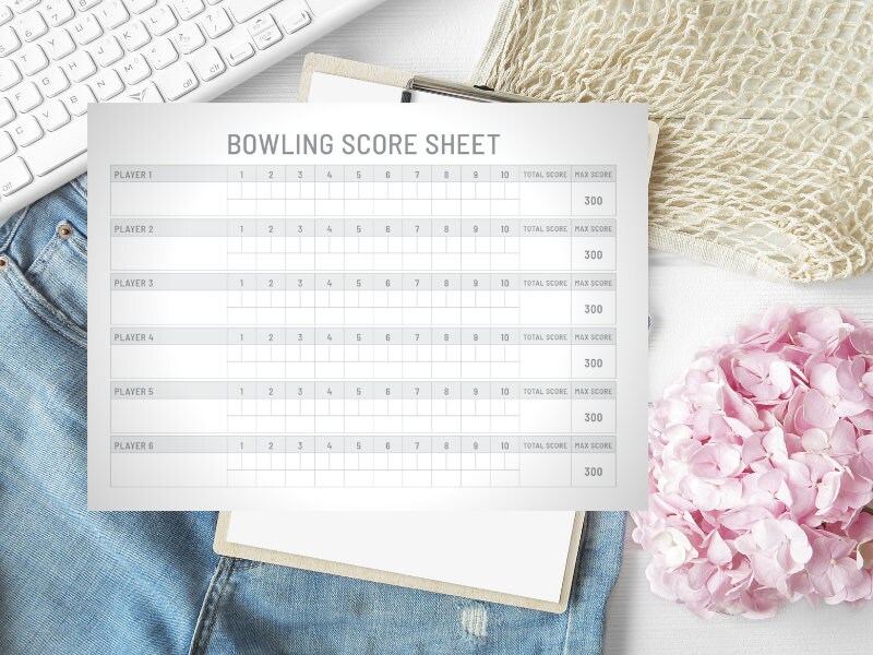 Bowling Scorecard Printable, Digital, Instant Download - Etsy