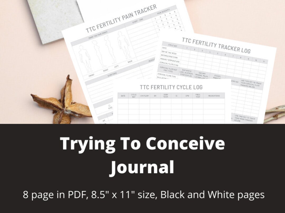 Trying to Conceive Journal Digital Instant Download Etsy