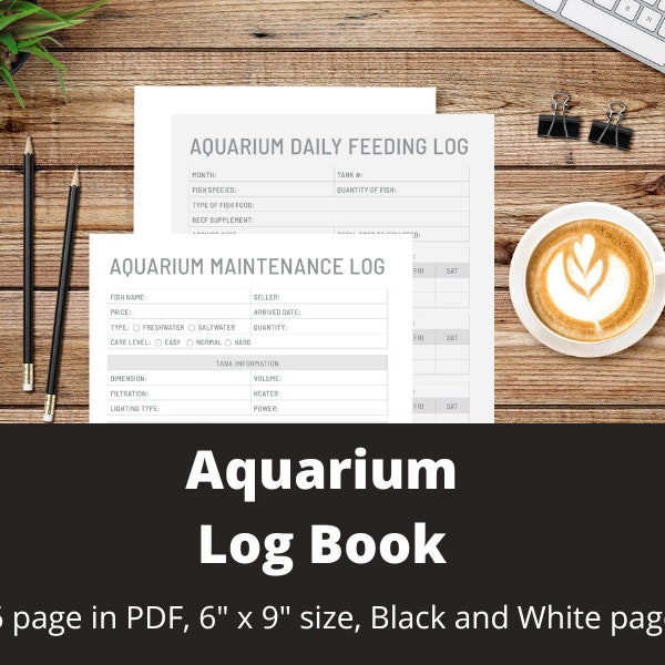 Digital Aquarium Log Book Etsy Australia