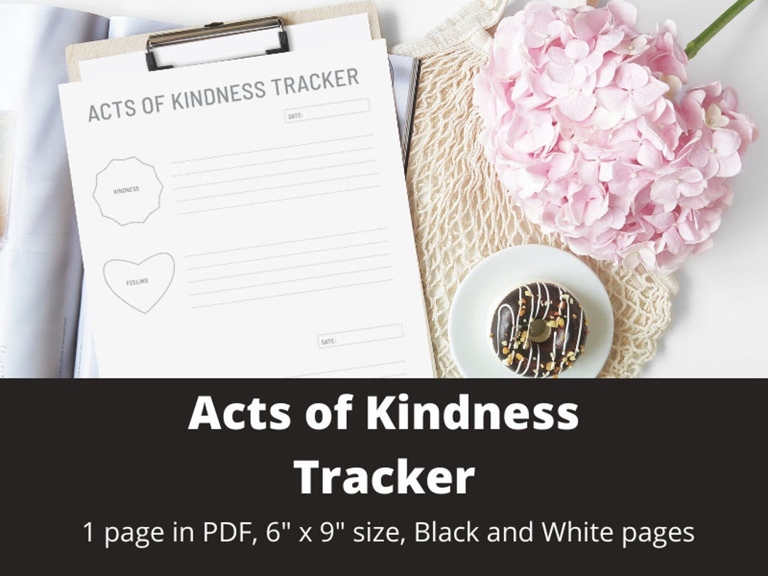 Acts of Kindness Tracker Printable, Kindness Tracker, Random Acts ...